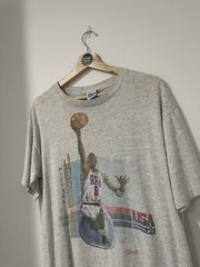 VTG 90s 1991 Michael Jordan Team USA Salem Single Stitch t shirt size Large Rare