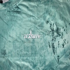 Habit Fishing Shirt Men’s Medium Shockwave Green Short Sleeve Realtree NWT