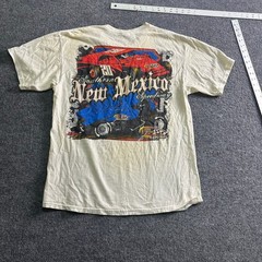 Unbranded Graphic T-Shirt Mens Size L Cream Southern New Mexico Speedway Racing