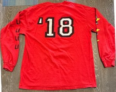 Mens 2018 Aubrey & the Three Migos Drake Tour Long Sleeve Shirt Size Large red