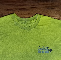 Red Dirt Hawaii White Sand Beach t-shirt Maui Electric Green Surf