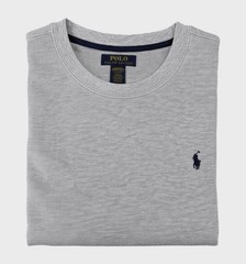 NWT- POLO RALPH LAUREN Mens Waffle Knit Thermal Long Sleeve Shirt-LT GREY- S-XXL