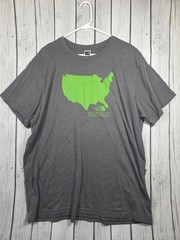 The North Face T Shirt Men XXL Grey Green Backyard Project USA