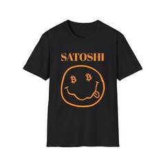 Satoshi Grunge Bitcoin BTC T-Shirt, Cryptocurrency Tee, Blockchain, HODL