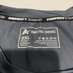 Arctic Cool T-Shirt Mens 2XL Storm Grey Vortex Vent Stretch Pocket AC2518