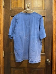 Y2k KREW Skateboard Brand Tee Shirt Skater Blue Faded Graffiti Art Spray Logo