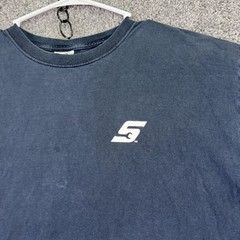 Fruit Of The Loom Shirt Mens XL Blue Black Snap-on Logo Graphic Tee Workwear