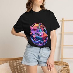Vaporwave Origami Submarine T-Shirt Graphic