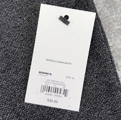APT. 9 Men’s XL Premier Flex Long Sleeve Shirt Texture Knit TShirt Dark Gray NEW