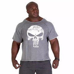 Men’s T Shirts Fitness Men Bodybuilding Shirt Batwing Sleeve Rag Shirt Gym