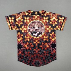 Lost Lands Electronic Music Festival Baseball Jersey Dino Print Men’s Small NEW