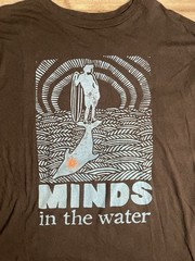 NWOT Minds in the Water T-Shirt Black XXL Organic Cotton Surfer Dolphin Eco