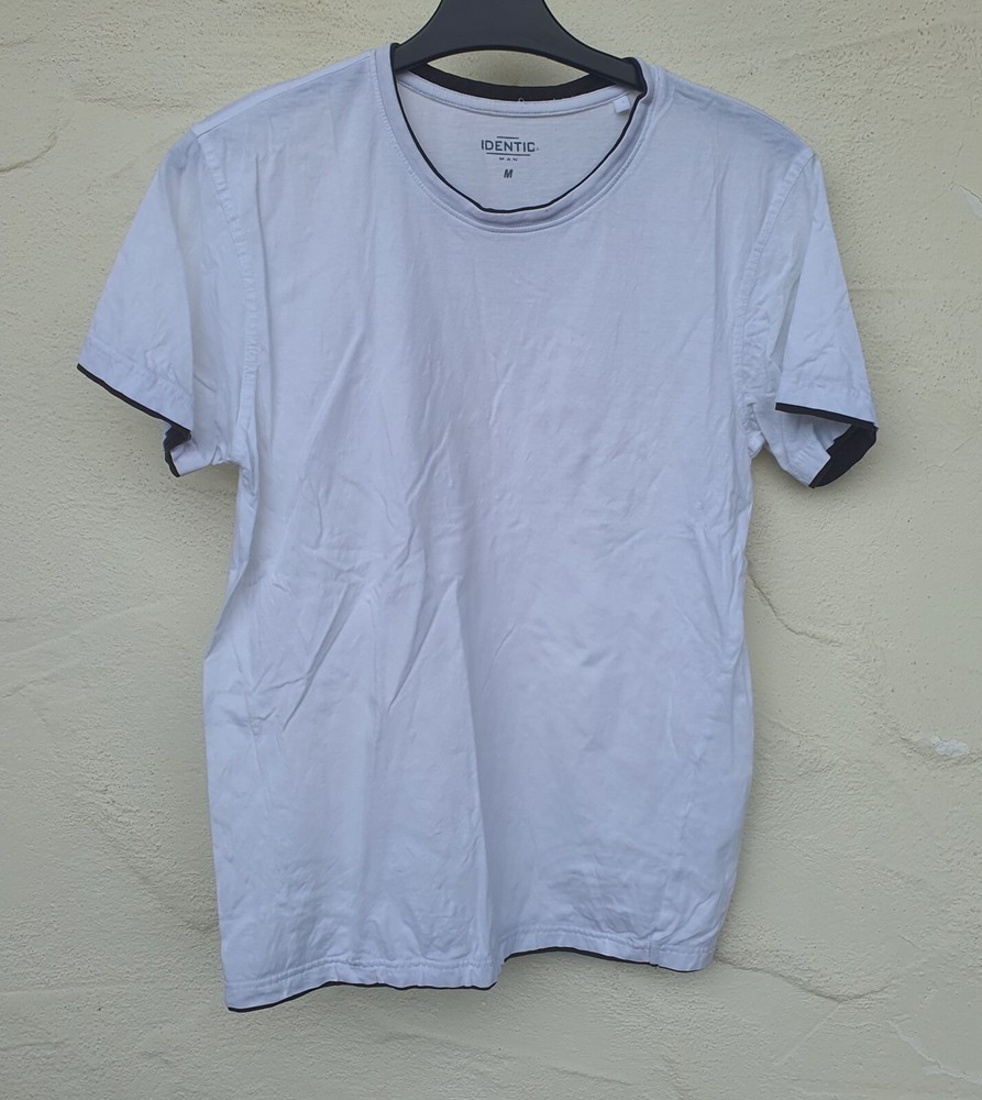 T-Shirt Mens Teen Basic Men Fitness Sports Short Sleeve Shirt Identic (1390)