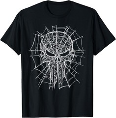 Marvel Studios Spider-Man: BND Movie 2026 Punisher Skull Web T-Shirt