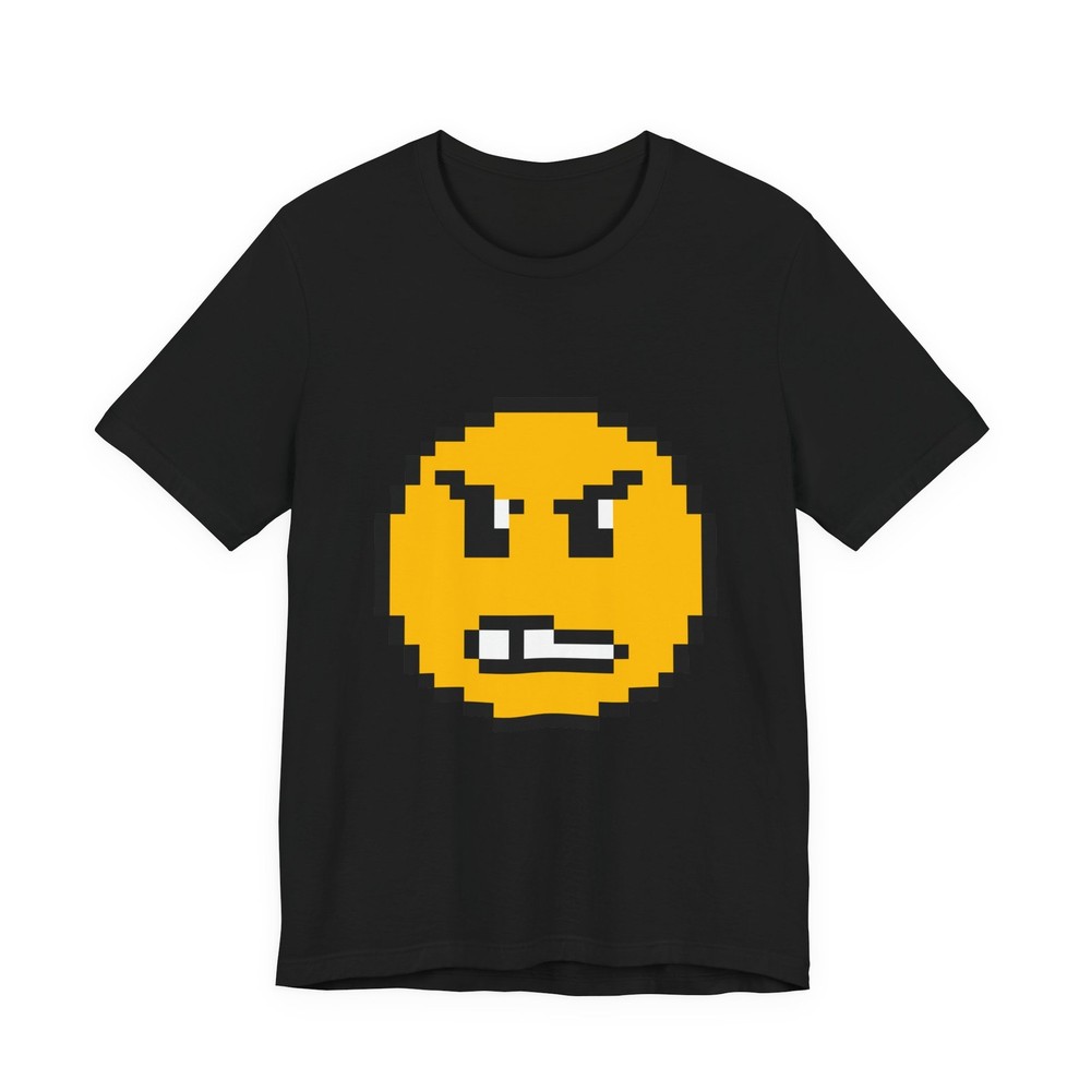 Unisex Jersey Short Sleeve Tee Shirt Retro 8-Bit Mean Grimace Emoji Guy Design