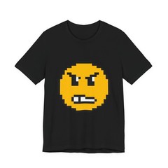 Unisex Jersey Short Sleeve Tee Shirt Retro 8-Bit Mean Grimace Emoji Guy Design