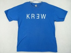 KREW Men’s Large Blue Cotton T-Shirt w/ White Logo