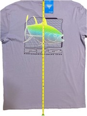 Columbia PFG T-Shirt Mens XLarge Light Purple Fish Graphic Outdoorsman Short Slv