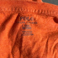 Polo Ralph Lauren Shirt Mens Size 2XB Orange Short Sleeve V-Neck Casual Cotton