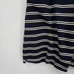 Chaps Ralph Lauren Men’s Striped T-Shirt Crew Neck Casual Top Navy Large Vintage