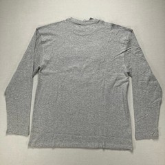 Le Tigre Men’s Flocked Big Tiger Graphic T-Shirt Cotton Long Sleeve Gray Size XL