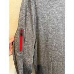 Spyder Active Wear long sleeve shirt size Large L EUC gray Pullover 1/4 zip