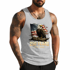 250th Anniversary USA Patriotic 250 Years American 4th July Unisex Tank Top