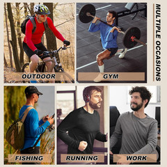 7 Pack Long Sleeve Shirts for Men UPF 50+ UV Sun Protection Quick Dry Moisture W