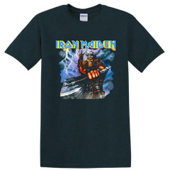 Iron Maiden Viking Warrior T Shirt Heavy Metal Skull Art Tee