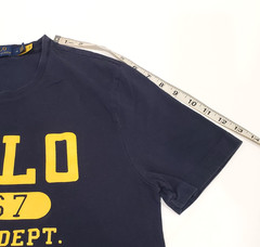 Polo Ralph Lauren 1967 ATHL DEPT Mens M Navy Yellow Cotton Graphic S/S T Shirt