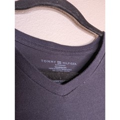 Tommy Hilfiger Men’s Navy V Neck Basic Tee XL Travel Casual Beach Preppy Chic