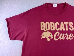 Texas State University Bobcats T Shirt Adults XL Maroon Bobcats Care