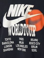 Nike Shirt Medium Black World Tour Glow In The Dark Pullover Long Sleeve