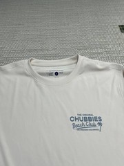 Chubbies Shirt Mens Small White The Original Beach Club Weekend Has Arrived
