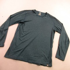 REI Shirt Mens Medium Long Sleeve High Neck Outdoors Crew Neck Blue Stretch