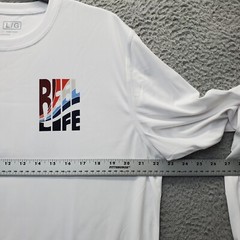Reel Life T-Shirt Mens Large Multi JAX Beach UV Protection Long Sleeve Crew Neck