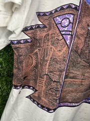 Vintage 1993 Grand Canyon Art Wrap Around AOP T-Shirt XL Outdoor Nature Eagle