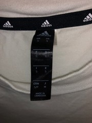 Adidas Men’s White T-Shirt Short Sleeve Logo Tee Size S Slim Fit Casual Sport