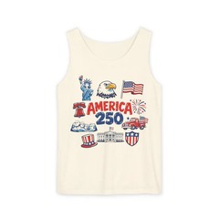 4th of July America Doodle Patriotic USA Tank Top