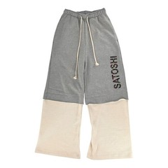Size S Satoshi Nakamoto Double Layer Studded Sweatpants White