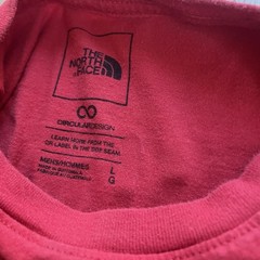 The North Face Men’s Short Sleeve T-Shirt Sunday Red Size L Logo Cotton Crew Nec