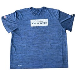 Nike Houston Texans Dri-FIT T-Shirt Mens 3XL Navy On-Field NFL Tee Atheltic