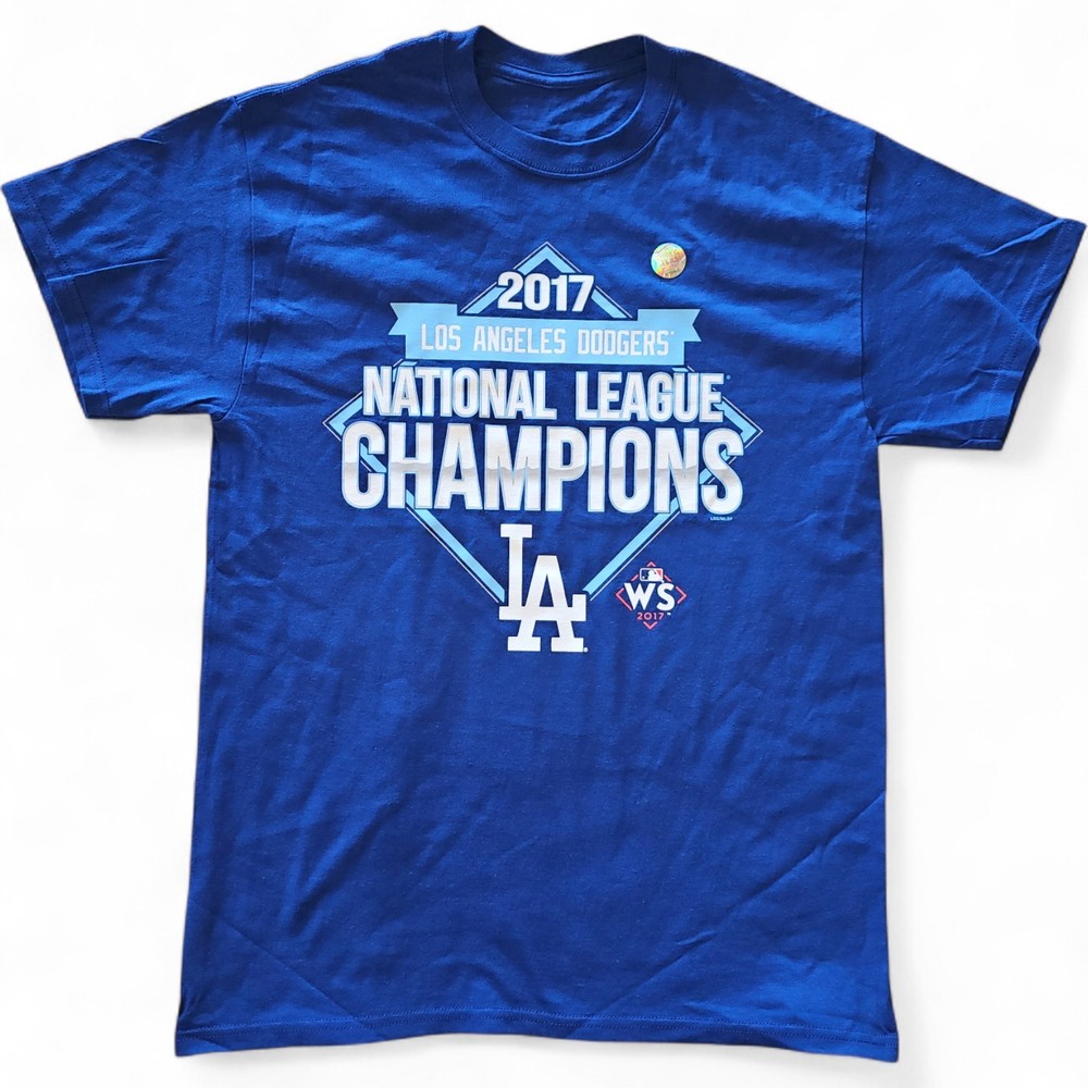 Men’s Los Angeles Dodgers 2017 National League Champions T-Shirt Tee Medium