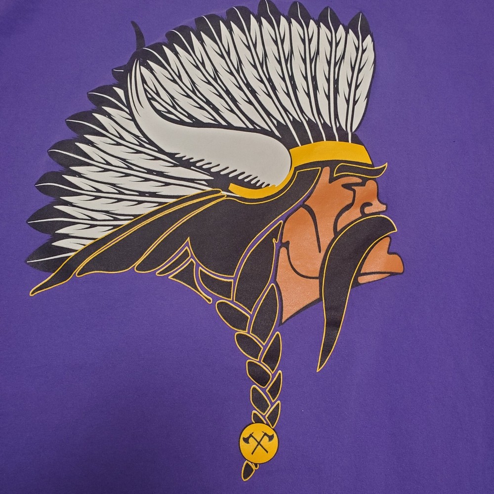 Men’s 6X Graphic T Shirt Viking Warrior Horn Helmet Big & Tall Purple Yellow BLK
