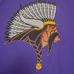 Men’s 6X Graphic T Shirt Viking Warrior Horn Helmet Big & Tall Purple Yellow BLK