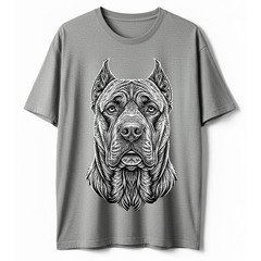 Cane Corso T-Shirt Line Art Dog Portrait Mastiff Lover Graphic Tee Shirt S-5XL