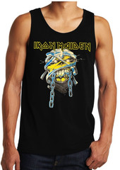 IRON MAIDEN Power Slave Heavy Metal Band Black Tank Top