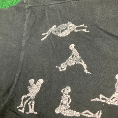 Vintage Fashion Victim Shirt Mens L Black White 1990 Skeleton Sex Funny AOP 90s