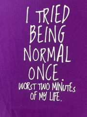Mimooran “I Tried Being Normal Once” Purple tshirt Size S