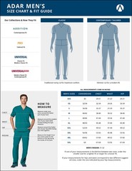 Adar Addition Scrubs For Men – Classic V-Neck Scrub Top